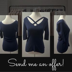 Express Woman’s Vneck Strappy Sweater